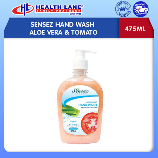 SENSEZ HAND WASH ALOE VERA & TOMATO (475ML) (DISC)